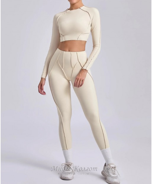 Женский комплект Crop top + leggings Skin model 152